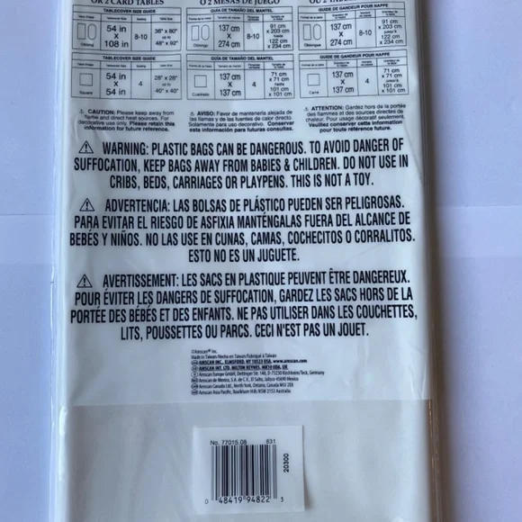 Plastic Table Cover - Picture 2 of 2